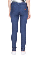 Kopyneko Women's Denim Dark Blue Stretchable Joggers