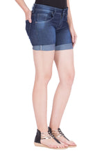 Kopyneko Women's Denim Dark Blue Shorts