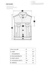 Krossstitch Sleeveless Light Grey Men's Denim Jacket with Brass Button