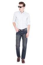 KROSSSTITCH Men's Straight Fit Dark Greenish Blue Original Denim Jeans