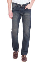 KROSSSTITCH Men's Straight Fit Dark Greenish Blue Original Denim Jeans