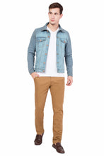 Krossstitch Full Sleeve Men's Denim Jacket with Brass Button
