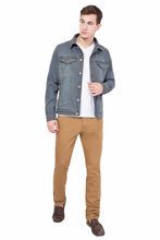 Krossstitch Full Sleeve Men's Denim Jacket with Brass Button