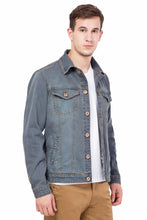 Krossstitch Full Sleeve Men's Denim Jacket with Brass Button