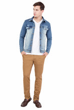 Krossstitch Full Sleeve Men's Denim Jacket with Brass Button