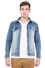 Krossstitch Full Sleeve Men's Denim Jacket with Brass Button
