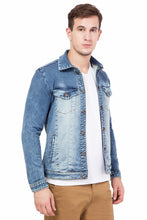 Krossstitch Full Sleeve Men's Denim Jacket with Brass Button