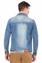 Krossstitch Full Sleeve Men's Denim Jacket with Brass Button