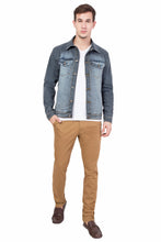 Krossstitch Full Sleeve Men's Denim Jacket with Brass Button