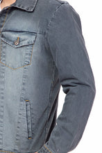 Krossstitch Full Sleeve Men's Denim Jacket with Brass Button