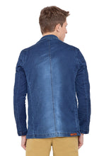 Krossstitch Full Sleeve Men's Denim Blazer with Brass Button