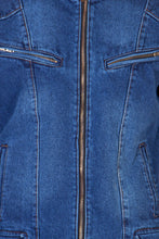Sleeveless Light Blue Men's Denim Jacket with Zipper