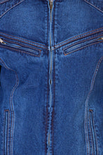 Full Sleeve Light Blue Men's Denim Jacket with Zipper
