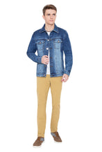 Krossstitch Full Sleeve Men's Denim Jacket with Brass Button