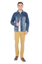 Krossstitch Full Sleeve Men's Denim Jacket with Brass Button