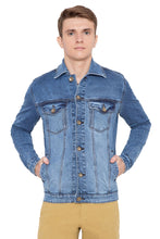 Krossstitch Full Sleeve Men's Denim Jacket with Brass Button