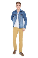 Krossstitch Full Sleeve Men's Denim Jacket with Brass Button