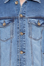 Krossstitch Full Sleeve Men's Denim Jacket with Brass Button