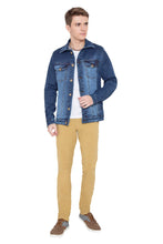 Krossstitch Full Sleeve Men's Denim Jacket with Brass Button