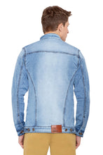 Krossstitch Full Sleeve Men's Denim Jacket with Zip Closer
