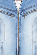Krossstitch Full Sleeve Men's Denim Jacket with Zip Closer
