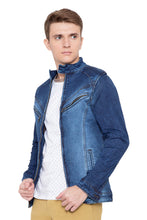 Krossstitch Full Sleeve Men's Denim Jacket with Zip Closer