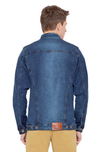Krossstitch Full Sleeve Men's Denim Jacket with Zip Closer