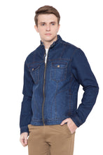 Krossstitch Full Sleeve Men's Denim Blue Jacket with Zip Clouser