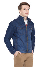 Krossstitch Full Sleeve Men's Denim Blue Jacket with Zip Clouser