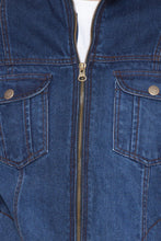 Krossstitch Full Sleeve Men's Denim Blue Jacket with Zip Clouser