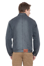 Krossstitch Full Sleeve Men's Denim Grey Jacket with Zip Clouser