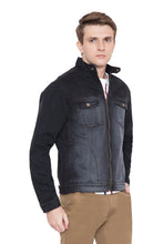 Krossstitch Full Sleeve Men's Denim Grey Jacket with Zip Clouser