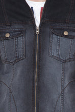 Krossstitch Full Sleeve Men's Denim Grey Jacket with Zip Clouser