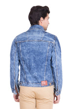 Krossstitch Full Sleeve Light Blue Cloud Wash Men's Denim Jacket with Brass Button