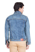 Krossstitch Full Sleeve Blue Men's Denim Jacket with Brass Button