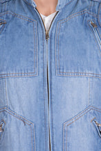 Krossstitch Sleeveless Light Blue Men's Denim Jacket with Zipper